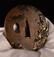 Shinchu Tsuba Signed "Yukikiyo" with NBTHK Hozon Tosogu - Takenouchi No Sukune with Dragon King