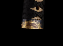 Katana Tsuka with Fuchikashira Signed "Kusakawa Hidemasa" - Crane and Tea Ceremony Utensils